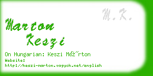 marton keszi business card